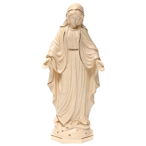 Madonna delle Grazie legno Valgardena cerato filo oro 1