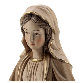 Imagens em Madeira Natural: Nossa Senhora das Graças madeira Val Gardena brunida 3 tons