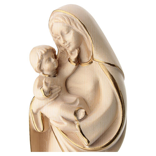 Virgen clásica madera Val Gardena encerado hilo oro 3