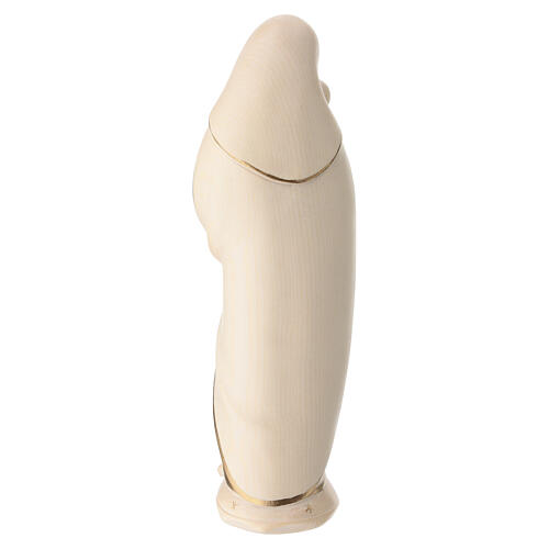 Our Lady classic model in wood of Valgardena and wax decorated with gold painted thread 6