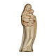 Our Lady and infant Jesus statue gold-edged waxed wood, Val Gardena s1