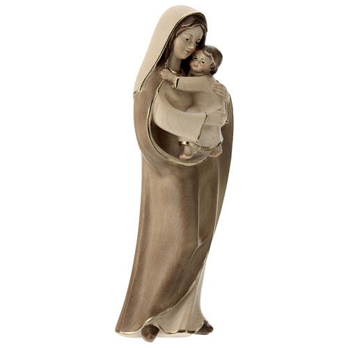 Our Lady of Hope in wood of Valgardena burnished in 3 colours 4
