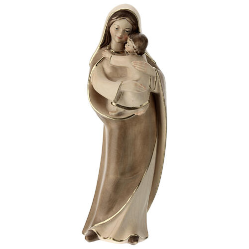 Our Lady of Hope in wood of Valgardena burnished in 3 colours 1
