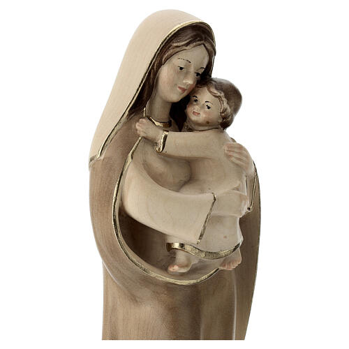 Our Lady of Hope in wood of Valgardena burnished in 3 colours 2