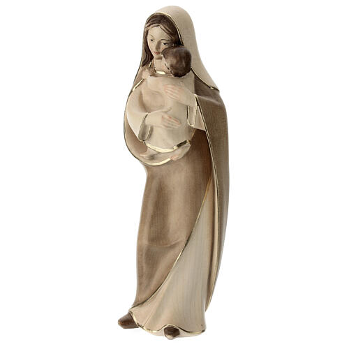 Our Lady of Hope in wood of Valgardena burnished in 3 colours 3