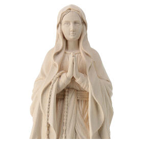 Virgen de Lourdes madera Val Gardena natural