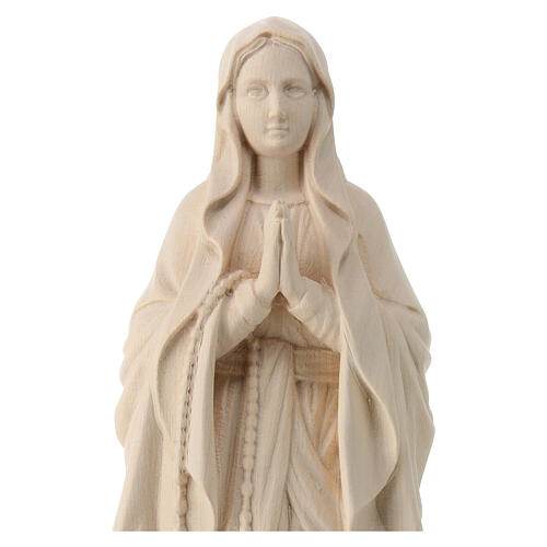 Madonna di Lourdes legno Valgardena naturale 2