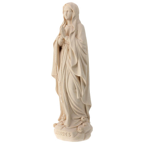 Madonna di Lourdes legno Valgardena naturale 3