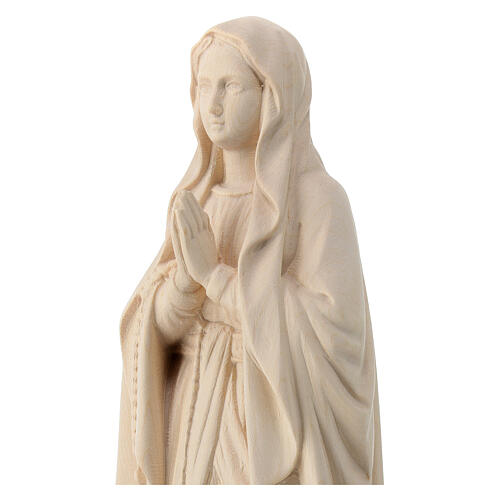 Madonna di Lourdes legno Valgardena naturale 4
