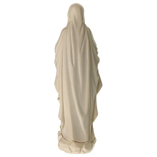 Madonna di Lourdes legno Valgardena cerato filo oro 8