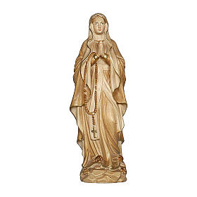 Statue in legno naturale: Madonna di Lourdes legno Valgardena brunito 3 colori