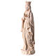 Virgen de Lourdes con corona madera Val Gardena natural s3