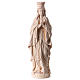 Our Lady of Lourdes with crown in natural wood of Valgardena s1