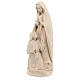 Our Lady of Lourdes with Bernardette in natural wood of Valgardena s3