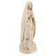 Our Lady of Lourdes with Bernardette in natural wood of Valgardena s5