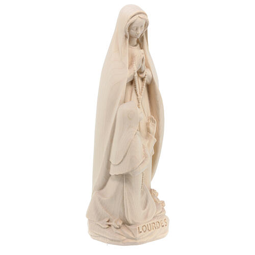 Virgen de Lourdes con Bernadette madera Val Gardena natural 5