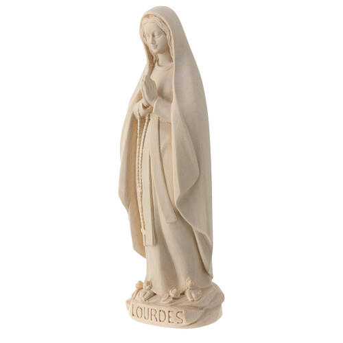 Nossa Senhora de Lourdes estilizada madeira Val Gardena natural 3