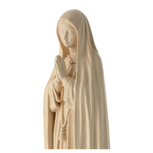 Madonna di Fatima Capelinha legno Valgardena naturale 2