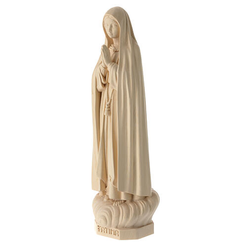 Madonna di Fatima Capelinha legno Valgardena naturale 3