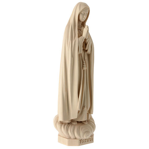 Madonna di Fatima Capelinha legno Valgardena naturale 5