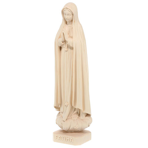 Our Lady of Fatima statue in wood, natural finish Val Gardena 3