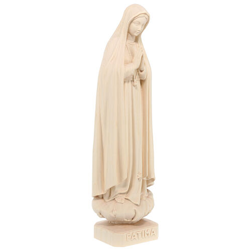 Our Lady of Fatima statue in wood, natural finish Val Gardena 4