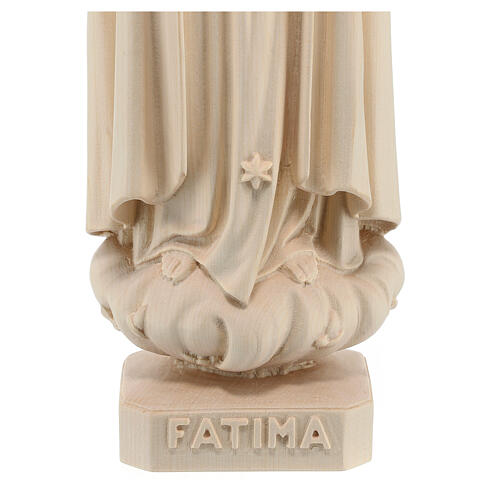 Our Lady of Fatima statue in wood, natural finish Val Gardena 5