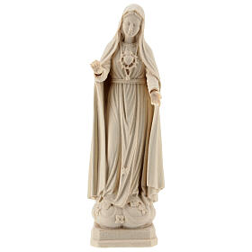 Our Lady of Fatima fifth Apparition in natural wood of Valgardena