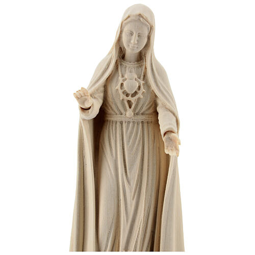 Our Lady of Fatima fifth Apparition in natural wood of Valgardena 2