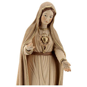 Our Lady of Fatima fifth Apparition in wood of Valgardena burnished in 3 colours