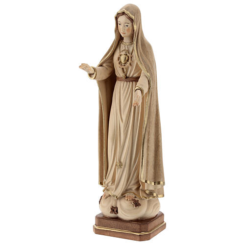 Our Lady of Fatima fifth Apparition in wood of Valgardena burnished in 3 colours 3