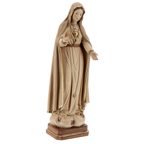 Our Lady of Fatima fifth Apparition in wood of Valgardena burnished in 3 colours 4