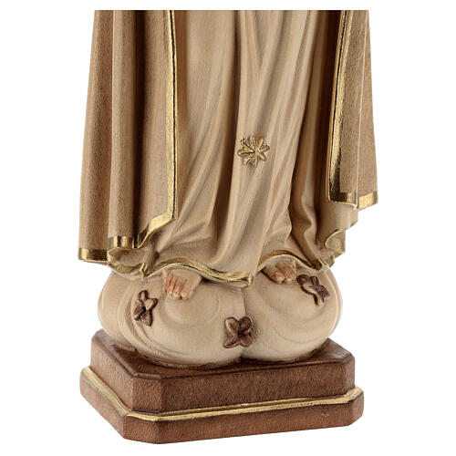 Our Lady of Fatima fifth Apparition in wood of Valgardena burnished in 3 colours 5