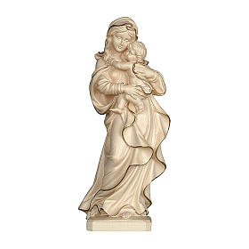 Alpbach Madonna 50 cm in wood of Valgardena in wax and gold thread