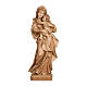 Alpbach Madonna in natural wood of Valgardena burnished in 3 colours s1