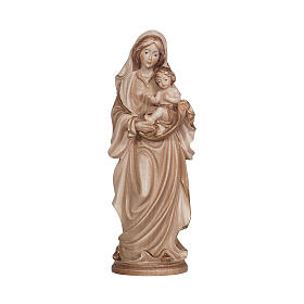 Madonna of love in wood, three colours burnishing, Val Gardena