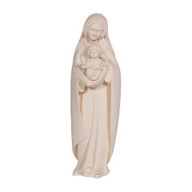Madonna del cuore legno Valgardena naturale