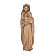 Madonna of the heart in wood, three colours burnishing, Val Gardena s1