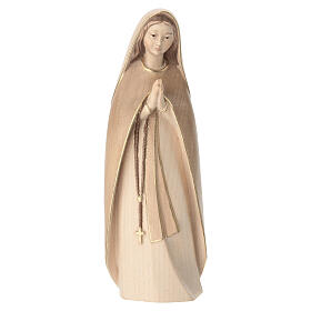 Virgen del peregrino madera Val Gardena bruñida 3 colores