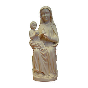 Statue in legno naturale: Madonna Mariazell seduta legno Valgardena naturale
