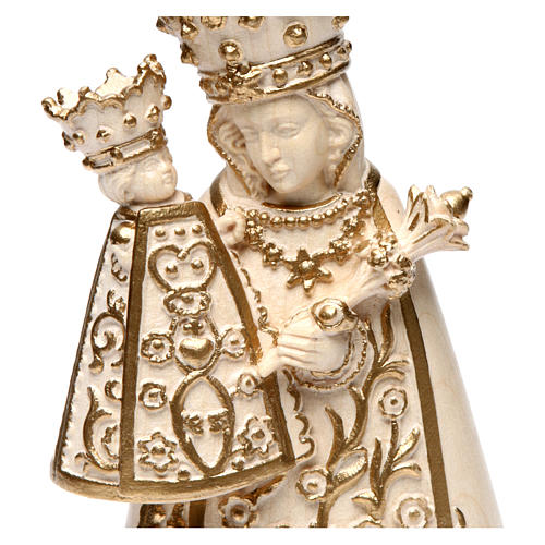 Madonna di Altötting legno Valgardena cerato filo oro 2