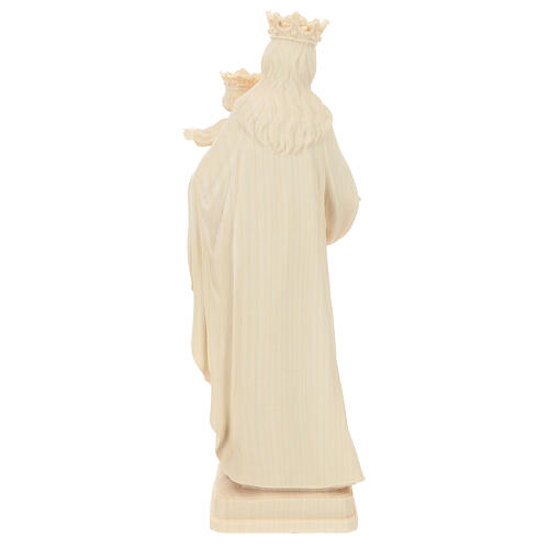 Our Lady with Baby Jesus and crown in natural wood of Valgardena 5