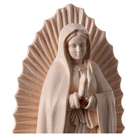 Our Lady of Guadalupe in natural wood of Valgardena