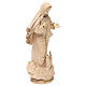 Madonna Medjugorje con chiesa legno Valgardena cerato filo oro s4