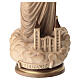 Madonna Medjugorje con chiesa legno Valgardena brunito 3 colori s6