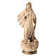 Our Lady of Medjugorje with church in wood of Valgardena burnished in 3 colours s1