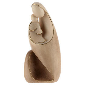 Our Lady sitting Ambiente Design 13 cm in wood burnished in 3 colours Valgardena wood