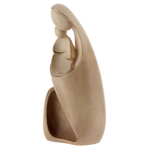 Our Lady sitting Ambiente Design 13 cm in wood burnished in 3 colours Valgardena wood 2