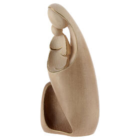 Our Lady sitting Ambiente Design 13 cm in wood burnished in 3 colours Valgardena wood