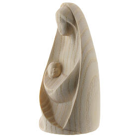 Estatua Virgen La Alegría sentada madera fresno Val Gardena
